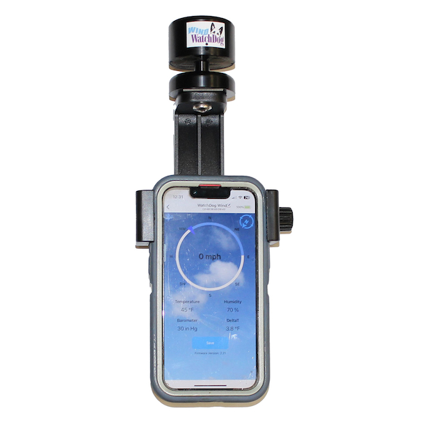 Wind WatchDog Bluetooth Phone-mounted Ultrasonic Wind Sensor